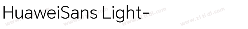 HuaweiSans Light字体转换